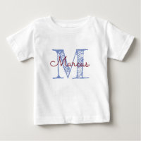 Monogramme Nom personnalisé Baby Boy