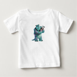 T-shirt Pour Bébé Monsters Inc Sulley tenant Boo en costume d'armes
