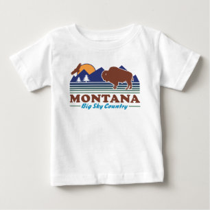 T-shirt Pour Bébé Montana Big Sky Country