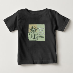 T-shirt Pour Bébé Montre-moi tes délits - Papa Policier