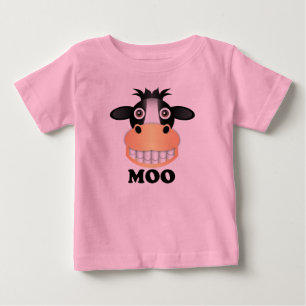 T-shirt Pour Bébé MOO - fin de T-shirt du Jersey de bébé