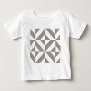 T-shirt Pour Bébé Motif de cube géométrique gris argenté