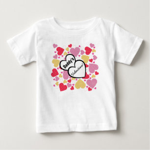 T-shirt Pour Bébé Motif des Coeurs Colorés, Saint Valentin de papa