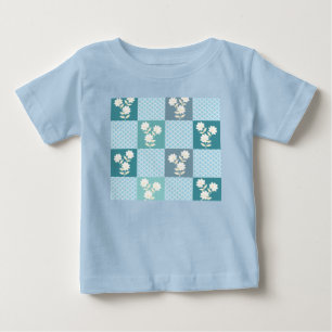 T-shirt Pour Bébé Motif élégant à carreaux floral sans couture en So