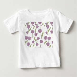 T-shirt Pour Bébé Motif floral de tulipes violettes