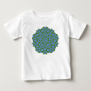 T-shirt Pour Bébé Motif Rhombus Penrose vert et bleu