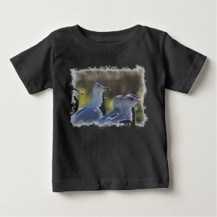 T-shirt Pour Bébé Mouette sur rail