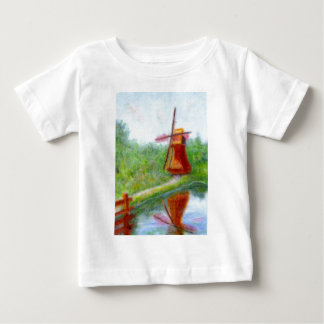T-shirt Pour Bébé Moulin à vent d'impression, la chemise du bébé