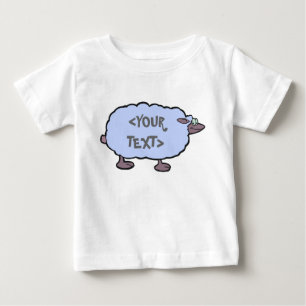 T-shirt Pour Bébé Mouton bleu,<YOUR TEXT>