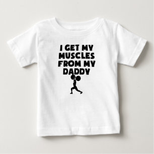 T-shirt Pour Bébé Muscles de mon papa