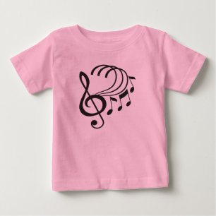 T-shirt Pour Bébé Music Notes Ruffle Tutu