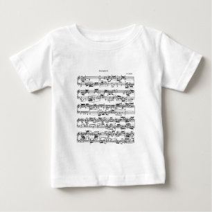 T-shirt Pour Bébé Musique de feuille par Bach