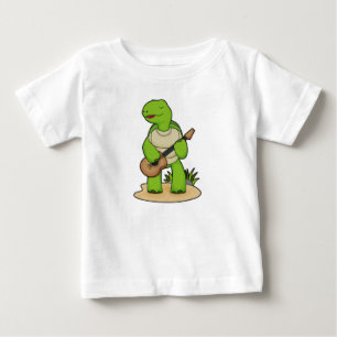 T-shirt Pour Bébé Musique de guitare musicienne de tortue