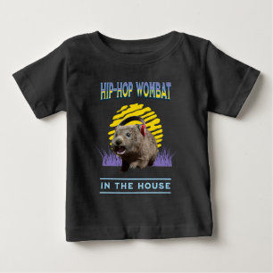 T-shirt Pour Bébé Musique Hip Hop Wombat Drôle Humour