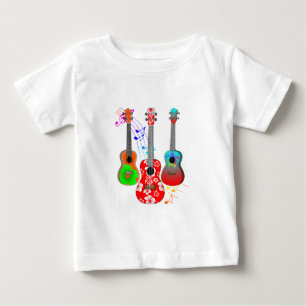 T-shirt Pour Bébé Musique tropicale de joueur d'ukulélé d'île