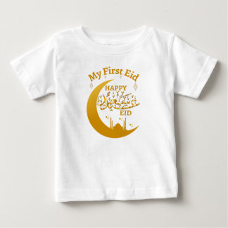 T-shirt Pour Bébé My First Eid - Happy Eid d'eau communautaire commu