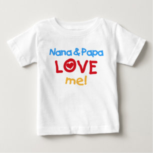 T-shirt Pour Bébé Nana et le papa m'aiment