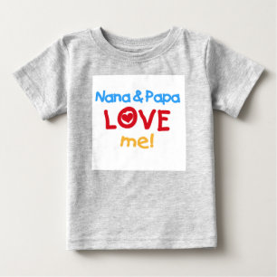 T-shirt Pour Bébé Nana et le papa m'aiment