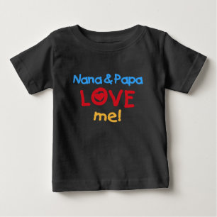 T-shirt Pour Bébé Nana et Papa m'aiment