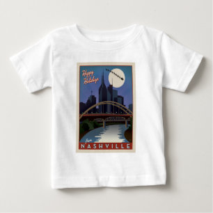 T-shirt Pour Bébé Nashville Skyline