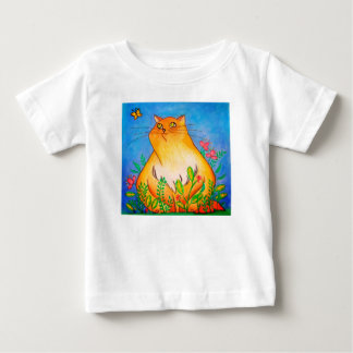 T-shirt Pour Bébé Naughty Orange Chat dans la nature