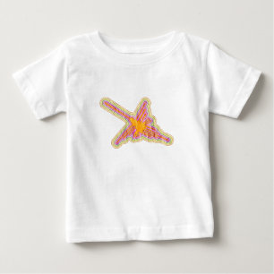 T-shirt Pour Bébé Nazca Lignes Colibri Avec Effet Papier Rincé