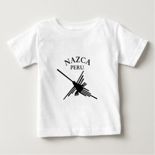 T-shirt Pour Bébé Nazca Pérou Colibri avec texte courbe