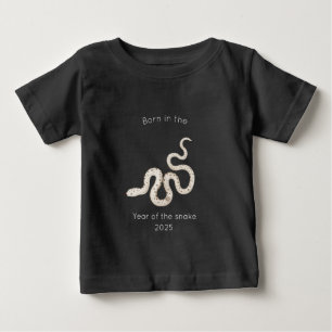 T-shirt Pour Bébé Né dans l'année du serpent noir