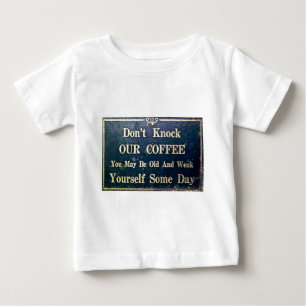 T-shirt Pour Bébé Ne frappez pas notre café