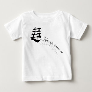 T-shirt Pour Bébé Ne grandissez jamais la chemise de bateau de