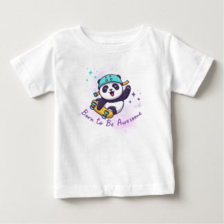 T-shirt Pour Bébé né pour être génial design