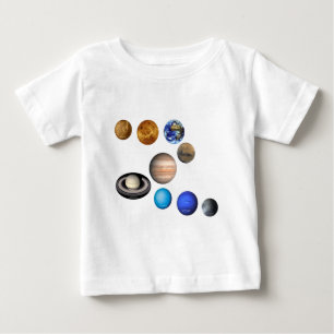 T-shirt Pour Bébé Neuf planètes dans le système solaire