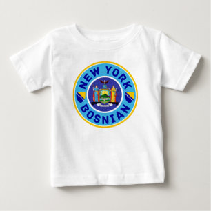 T-shirt Pour Bébé New York Bosniaque Américain