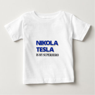 T-shirt Pour Bébé Nikola Tesla est mon super-héros