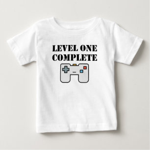 T-shirt Pour Bébé Niveau Un Premier anniversaire complet