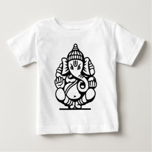 T-shirt Pour Bébé No. 4 (noir) d'éléphant de Ganesha