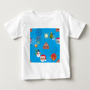 T-shirt Pour Bébé noël de poop émoji