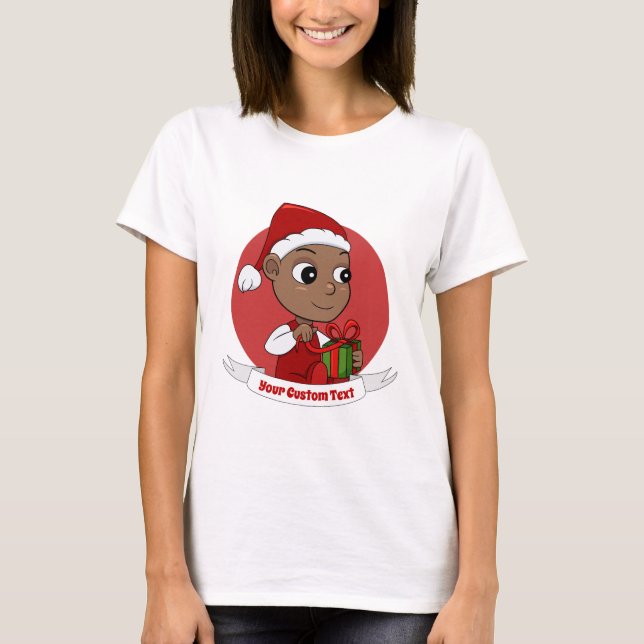 T-Shirt pour bébé Noël mignon (Devant)