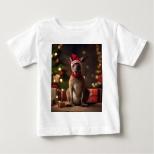 T-shirt Pour Bébé Noël Père Noël Kangaroo,