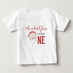 T-shirt Pour Bébé Noël Père Noël premier anniversaire