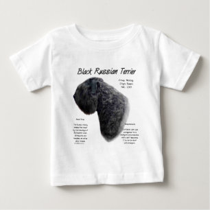 T-shirt Pour Bébé Noir Russe Terrier