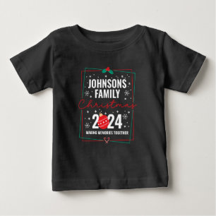 T-shirt Pour Bébé Nom de correspondance du groupe de Noël de la fami