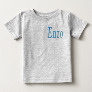 T-shirt Pour Bébé Nom Enzo Étoilé Bleu