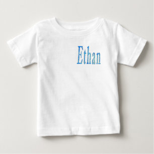 T-shirt Pour Bébé Nom Ethan étoilé bleu