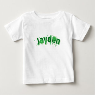 T-shirt Pour Bébé Nom Jayden Vert,