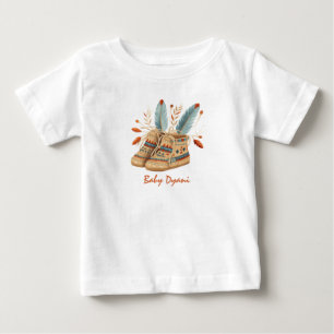 T-shirt Pour Bébé Nom modifiable des Moccasins amérindiens