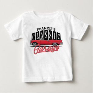 T-shirt Pour Bébé Nom personnalisé Faux Neon Garage de voiture class