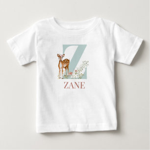 T-shirt Pour Bébé Nom personnalisé Lettre initiale Z