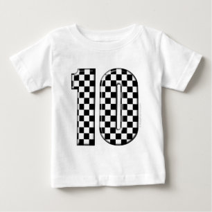 T-shirt Pour Bébé nombre checkered de l'emballage 10 automatique