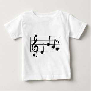 T-shirt Pour Bébé Notation musicale clef et personnel